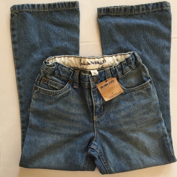Lands end elastic waist jeans clearance